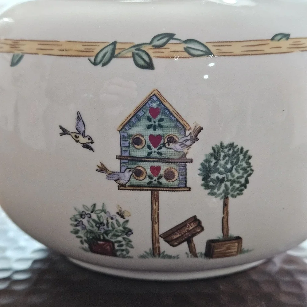 Thomson Pottery Birdhouse Teapot w/Lid Ceramic Cottagecore Kitchen Replacement